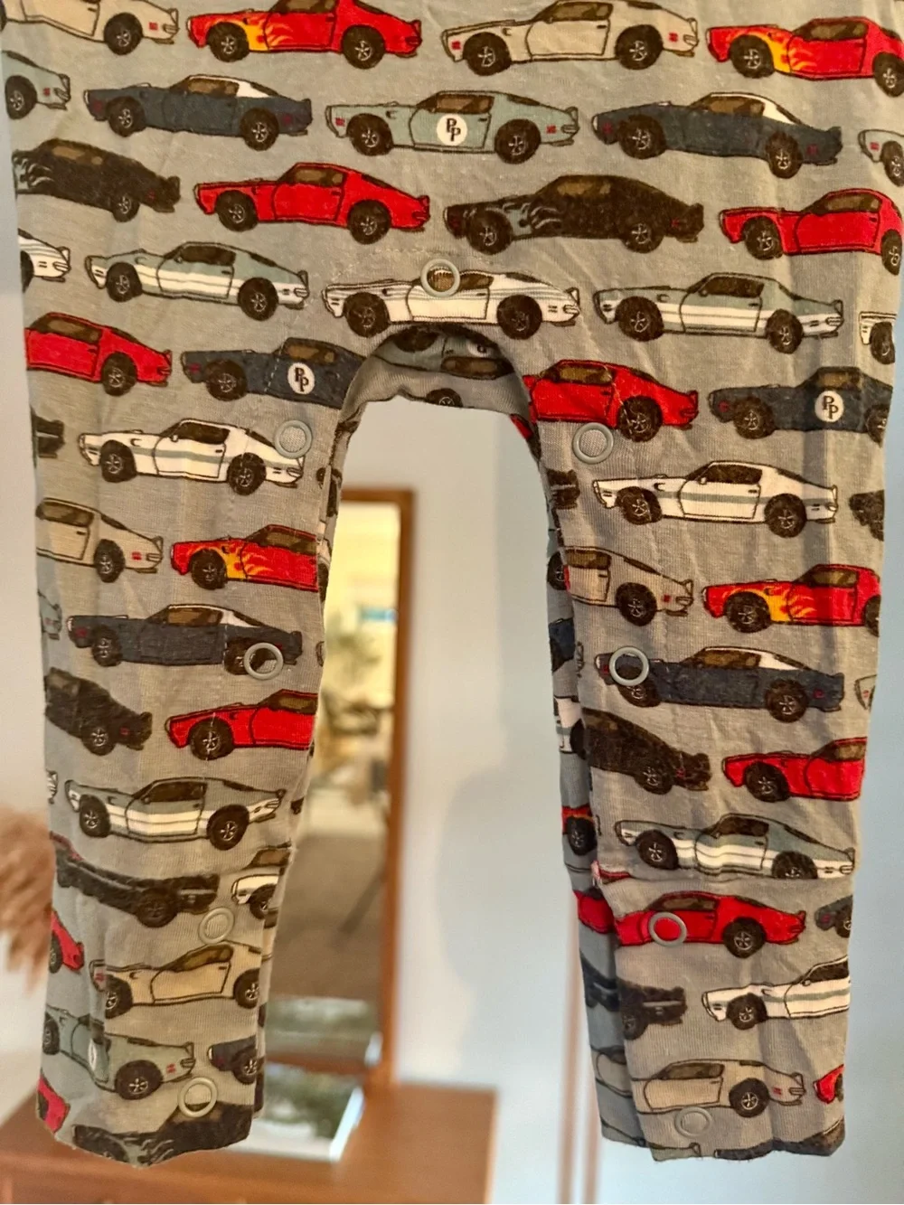 Posh Peanut Bamboo Car Romper Sz 12-18 Months